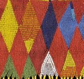 Bana Guilii Kirdi Beaded Cache-Sexe, Yellow, Blue  and Red