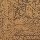 Mbuti Pygmy Drawing on Bark Cloth