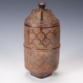 Kuba Wood Container for Tukula powder